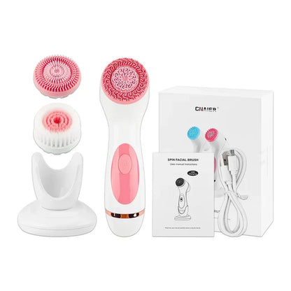 Professional title: "Advanced Ultrasonic Facial Cleansing Brush with Multi-Functionality"