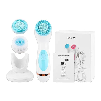 Professional title: "Advanced Ultrasonic Facial Cleansing Brush with Multi-Functionality"