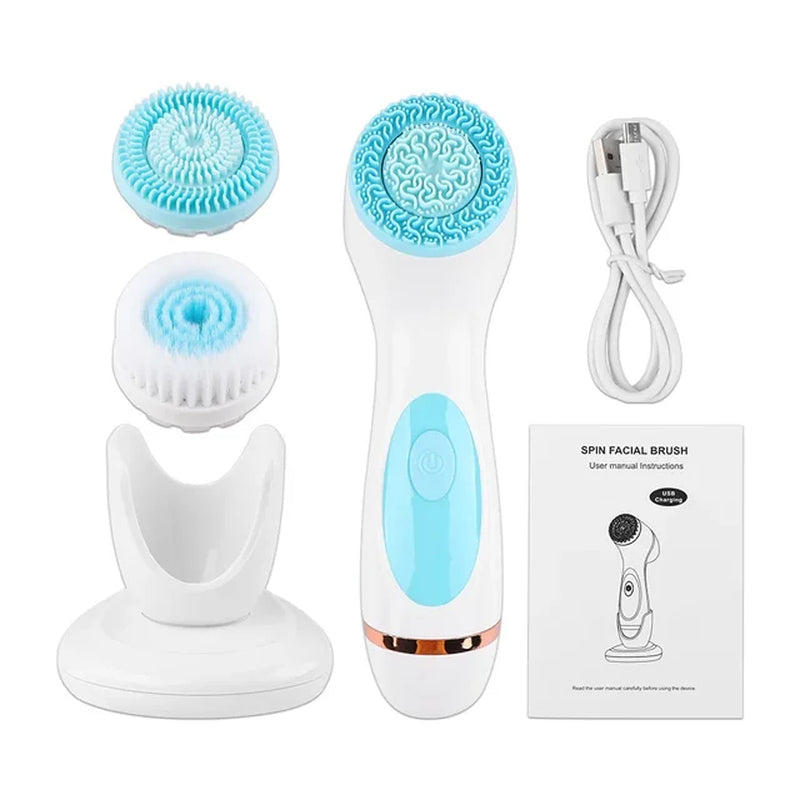 Professional title: "Advanced Ultrasonic Facial Cleansing Brush with Multi-Functionality"